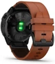 Смарт-годинник Garmin Fenix 6X Pro Sapphire Black DLC with Chestnut Leather Band (010-02157-14) - зображення 4