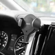 Автодержатель Hoco CA60 с функцией беспроводной зарядки (PD 10W, быстрая зарядка, на дефлектор, на торпедо, для смартфона) - черный - изображение 4