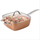 Сковородка-фритюрниця квадратная с крышкой TOP KITCHEN BN-8001 пароварка с антипригарным покрытием - зображення 2