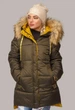 Зимняя куртка Miorichi Лиза 46 Хаки с бежевым (01097-green46) - изображение 1