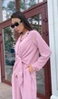 Летний женский брючный костюм жатка KML 00573 XL (48-50) Розовый (K - 573/1 B ) - зображення 3