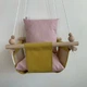 Детская качеля Infancy Однотонный розовый, Желтая основа - изображение 6