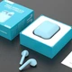 Беспроводные наушники Bluetooth стерео Celebrat W10 TWS Blue покрытие Soft Touch - изображение 3