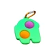 Simple Dimple Антистресс Игрушка Симпл Димпл - (Pop It - Поп Ит - Попит - Popit) - Зеленый Брелок Амонг Ас с карабином - 2 пупырки - изображение 2