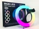 Кольцевая лампа 20 см Селфи LED кольцо цветное Кольцевой свет RGB LED лампа MJ20 Live Stream 15 цветов SOFT RING LIGHT - изображение 14