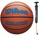 Мяч баскетбольный Wilson EVOLUTION размер 7 композитная кожа коричневый с насосом (WTB0595XB0704-1) - изображение 1