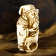 Статуэтка Нэцкэ Netsuke Дзаошень с оленёнком Гипс 7.9x4.4x3.9 см Бежевый (00660) - изображение 2