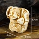 Статуэтка Нэцкэ Эбису с веером Netsuke Гипс 4.7x4x3.9 см Бежевый (12718) - изображение 4