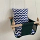 Детская качеля Infancy Синий зигзаг, Зеленая основа - изображение 3