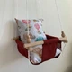 Детская качеля Infancy Мышки на воздушном шаре, Бордовая основа - изображение 4