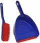 Комплект для уборки Optima Cleaning совок и щетка с резиновым ворсом Синий (O73014) - изображение 2