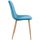 Стул обеденный LYMEL OPRA VELVET голубой 440х390х860 мм - изображение 3
