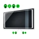 LED-зеркало 80x70см, с подогревом и двумя механическими включателями, модель Emma (Emmag46) - изображение 1