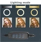 Кольцевая лампа для блогеров (селфи кольцо) Puluz 26 см с штативом 110см - изображение 7