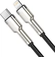 Kabel Baseus Cafule Type-C do Lightning 20W PD 0.25 m Black (CATLJK-01) - obraz 2