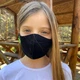 Маска защитная многоразовая трехслойная с вышивкой «Danger» черная/салатовая детская 7-12 лет S BATIAR - изображение 3