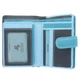 Синий женский кожаный кошелек Visconti RB51 BLUE M Fiji c RFID - изображение 5