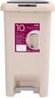 Ведро для мусора MBM HOME с крышкой и педалью BIN-01 10л Бежевое (BIN-01 10L BEIGE) - изображение 1
