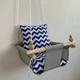 Детская качеля Infancy Синий зигзаг , Серая основа - изображение 5