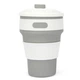 Складная силиконовая чашка Collapsible Coffe Cup 350 ml Серая - изображение 2