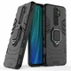 Чехол с подставкой Deexe Hybrid Case для Xiaomi Redmi Note 8 Pro - Black - изображение 1