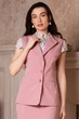 Жіночий жилет вузького крою на ґудзиках LadyLike 42 Рожевий (ll2135120011365) - зображення 1