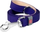Поводок для собак кожаный WAUDOG Classic L-XL Ш 25 мм Дл 122 см Фиолетовый (08159Collar) - изображение 1