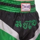 Шорты для тайского бокса и кикбоксинга Twins Heroe 6142 размер L (48-50) Green-Black-Gray - изображение 2