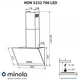Витяжка кухонна Minola HDN 5232 BL/INOX 700 LED - зображення 2