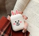 Чехол кейс для Apple AirPods 1/2 Белый Зайчик Б/В (88695y) - изображение 7