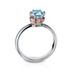 Золотое кольцо с натуральным голубым бриллиантом 0,62ct. в комбинированном золоте Elegance (888994) - изображение 1