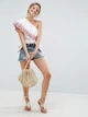 Топ на одно плечо из хлопка с вышивкой и рукоделием ASOS 5626879 3XL (885563XL) Белый - изображение 2