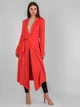 Тканинний тренч з поясом Only 116136021 XL (77870XL) Кораловий - зображення 1