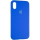 Чехол Fiji Silicone Case для Apple iPhone X бампер накладка Full Soft Sapphire Blue - изображение 1