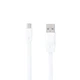 Кабель Optima Flat Speed ​​microUSB - USB 1м для заряджання та передачі даних White (C-014) - зображення 1