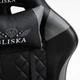 Геймерское кресло игровое с подставкой для ног Германия.Черный с серым BS5934 - изображение 5