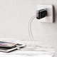 Сетевое зарядное устройство Baseus Mirror Traveler Intelligent Digital Display 3.4A 3USB white - изображение 4