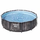 Басейн каркасний круглий BESTWAY Wood Style 5614X, 366х100 см, картриджний фільтр, сходи. - зображення 1