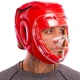 Шлем для единоборств кожаный с прозрачной маской Everlast 1427 размер XL Red - изображение 5