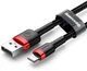 Кабель Baseus cafule Cable USB For lightning 2.4A 1M Red + Black - зображення 1