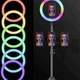 Кольцевая лампа RGB 26см + штатив 2м + блютуз пульт - изображение 4