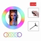 Кольцевая лампа RGB 33см + пластиковый штатив + блютуз пульт - изображение 2