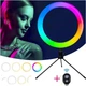 Кольцевая лампа RGB 20см + железный штатив + блютуз пульт - изображение 2