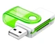 Универсальный USB кардридер 4в1 UKR Зеленый - изображение 1