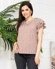 Блузка Khan 50 XL бежева в горох kh166/1 - зображення 2