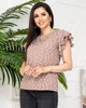 Блузка Khan 50 XL бежева в горох kh166/1 - зображення 3