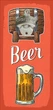 Открывалка для бутылок настенная Beer красная 32х15 см - изображение 1