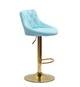 Крісло барне Onder Mebli FORO + BUTTON Б-Т БЛАКИТНИЙ B-1019 BAR GD - BASE - зображення 4