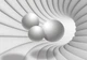 Фотообои флизелиновые DecoArt 3D - белые шары+тоннель 368 x 254 см 4 сегмента (10141-V8) - изображение 1