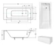 Ванна Besco TALIA 110x70 + обудова 110 і 70см + ніжки (WAT-110-PK) - изображение 8